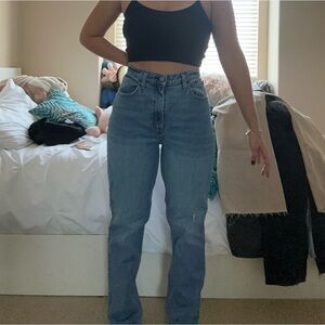 Abercrombie Curve Love straight leg jeans